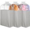 imageMISSLO 10quot Gusseted All Clear Garment Bags for Hanging Clothes 40quot Suit Bags for Closet Storage Hanging Clothes Storage Suit Cover for Shirts Coats Dresses 3 Packs32 inch