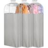 imageMISSLO 10quot Gusseted All Clear Garment Bags for Hanging Clothes 40quot Suit Bags for Closet Storage Hanging Clothes Storage Suit Cover for Shirts Coats Dresses 3 Packs50 inch