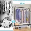imageMISSLO 10quot Gusseted All Clear Garment Bags for Hanging Clothes 40quot Suit Bags for Closet Storage Hanging Clothes Storage Suit Cover for Shirts Coats Dresses 3 Packs40 inch