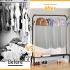 imageMISSLO 10quot Gusseted All Clear Garment Bags for Hanging Clothes 40quot Suit Bags for Closet Storage Hanging Clothes Storage Suit Cover for Shirts Coats Dresses 3 Packs32 inch