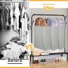 imageMISSLO 10quot Gusseted All Clear Garment Bags for Hanging Clothes 40quot Suit Bags for Closet Storage Hanging Clothes Storage Suit Cover for Shirts Coats Dresses 3 Packs40 inch