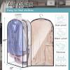imageMISSLO 10quot Gusseted All Clear Garment Bags for Hanging Clothes 40quot Suit Bags for Closet Storage Hanging Clothes Storage Suit Cover for Shirts Coats Dresses 3 Packs40 inch