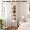 imageMISSLO 2 Pack Hat Rack for Wall with Wider Slots Display Hat Organizer for Baseball Caps Holds 8 Ball Cap Storage Organizer for Closet Wall Mounted Bedroom Door 2 Mounting OptionBlack