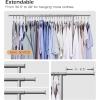 imageMISSLO 2 Shelves Clothing Racks for Hanging Clothes Hanger Rack Rolling Garment Rack Heavy Duty Metal Wardrobe Rack Silver