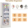 imageMISSLO 20 Pairs Over the Door Shoe Organizer for Closet Narrow Hanging Shoe Rack for Door Hanger Deep Pocket Door Shoe Holder Storage for Boots Size 13 Sneakers BlackGrey