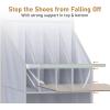 imageMISSLO 20 Pairs Over the Door Shoe Organizer for Closet Narrow Hanging Shoe Rack for Door Hanger Deep Pocket Door Shoe Holder Storage for Boots Size 13 Sneakers BlackGrey
