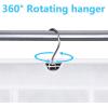 imageMISSLO 30 Large Pockets Dual Sided Hanging Shoe Organizer for Closet with Rotating Hanger Hanging Shoe Shelves GreyWhite