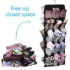 imageMISSLO 30 Large Pockets Dual Sided Hanging Shoe Organizer for Closet with Rotating Hanger Hanging Shoe Shelves Greyjet black