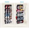 imageMISSLO 30 Large Pockets Dual Sided Hanging Shoe Organizer for Closet with Rotating Hanger Hanging Shoe Shelves Greyjet black