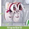 imageMISSLO 35 Clear Large Pockets Over The Door Shoe Organizer Sturdy Oxford Fabric Hanging Shoe Rack Closet Shoe Holder Hanger WhiteGray