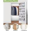 imageMISSLO 35 Clear Large Pockets Over The Door Shoe Organizer Sturdy Oxford Fabric Hanging Shoe Rack Closet Shoe Holder Hanger WhiteWhite