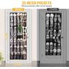 imageMISSLO 35 Large Pockets Over The Door Shoe Organizer Sturdy Oxford Fabric Hanging Shoe Rack for Door Mesh Closet Shoe Holder Hanger WhiteBlack