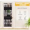imageMISSLO 35 Large Pockets Over The Door Shoe Organizer Sturdy Oxford Fabric Hanging Shoe Rack for Door Mesh Closet Shoe Holder Hanger WhiteBlack