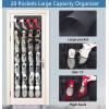 imageMISSLO 35 Large Pockets Over The Door Shoe Organizer Sturdy Oxford Fabric Hanging Shoe Rack for Door Mesh Closet Shoe Holder Hanger WhiteBlack