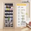 imageMISSLO 35 Large Pockets Over The Door Shoe Organizer Sturdy Oxford Fabric Hanging Shoe Rack for Door Mesh Closet Shoe Holder Hanger WhiteBlack