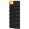 imageMISSLO 35 Large Pockets Over The Door Shoe Organizer Sturdy Oxford Fabric Hanging Shoe Rack for Door Mesh Closet Shoe Holder Hanger WhiteBlack