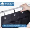 imageMISSLO 35 Large Pockets Over The Door Shoe Organizer Sturdy Oxford Fabric Hanging Shoe Rack for Door Mesh Closet Shoe Holder Hanger WhiteBlack
