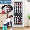 imageMISSLO 35 Large Pockets Over The Door Shoe Organizer Sturdy Oxford Fabric Hanging Shoe Rack for Door Mesh Closet Shoe Holder Hanger WhiteBlack