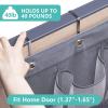 imageMISSLO 35 Large Pockets Over The Door Shoe Organizer Sturdy Oxford Fabric Hanging Shoe Rack for Door Mesh Closet Shoe Holder Hanger WhiteGrey