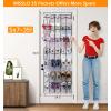 imageMISSLO 35 Large Pockets Over The Door Shoe Organizer Sturdy Oxford Fabric Hanging Shoe Rack for Door Mesh Closet Shoe Holder Hanger WhiteWhite