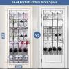 imageMISSLO 35 Large Pockets Over The Door Shoe Organizer Sturdy Oxford Fabric Hanging Shoe Rack for Door Mesh Closet Shoe Holder Hanger WhiteWhite