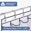 imageMISSLO 35 Large Pockets Over The Door Shoe Organizer Sturdy Oxford Fabric Hanging Shoe Rack for Door Mesh Closet Shoe Holder Hanger WhiteWhite