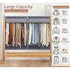 imageMISSLO 35quot Clear Garment Bags for Hanging Clothes Fully Enclosed Coat Covers for Closet Storage with Large Clear Window and 3 Zippers Rack not included 2 Packs35 inch