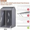 imageMISSLO 35quot Clear Garment Bags for Hanging Clothes Fully Enclosed Coat Covers for Closet Storage with Large Clear Window and 3 Zippers Rack not included 2 Packs35 inch