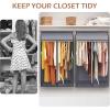 imageMISSLO 35quot Clear Garment Bags for Hanging Clothes Fully Enclosed Coat Covers for Closet Storage with Large Clear Window and 3 Zippers Rack not included 2 Packs43 inches