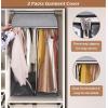 imageMISSLO 35quot Clear Garment Bags for Hanging Clothes Fully Enclosed Coat Covers for Closet Storage with Large Clear Window and 3 Zippers Rack not included 2 Packs43 inches