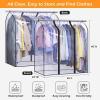 imageMISSLO 40quot Hanging Garment Bags for Closet Storage Clear Garment Rack Cover Bottom Enclosed Cloth Cover Hanging Clothes Storage Bag Waterproof Clothes Protector for Suits Coats Sweaters Shirts