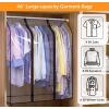 imageMISSLO 40quot Hanging Garment Bags for Closet Storage Clear Garment Rack Cover Bottom Enclosed Cloth Cover Hanging Clothes Storage Bag Waterproof Clothes Protector for Suits Coats Sweaters Shirts