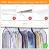 imageMISSLO 40quot Hanging Garment Bags for Closet Storage Clear Garment Rack Cover Bottom Enclosed Cloth Cover Hanging Clothes Storage Bag Waterproof Clothes Protector for Suits Coats Sweaters Shirts