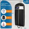 imageMISSLO 43quot Gusseted Travel Garment Bag with Accessories Zipper Pocket Breathable Suit Garment Cover for Shirts Dresses Coats BlackBlack