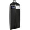 imageMISSLO 43quot Gusseted Travel Garment Bag with Accessories Zipper Pocket Breathable Suit Garment Cover for Shirts Dresses Coats BlackBlack