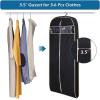 imageMISSLO 43quot Gusseted Travel Garment Bag with Accessories Zipper Pocket Breathable Suit Garment Cover for Shirts Dresses Coats BlackBlack