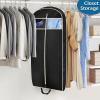 imageMISSLO 43quot Gusseted Travel Garment Bag with Accessories Zipper Pocket Breathable Suit Garment Cover for Shirts Dresses Coats BlackBlack