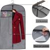 imageMISSLO 43quot Gusseted Travel Garment Bag with Accessories Zipper Pocket Breathable Suit Garment Cover for Shirts Dresses Coats BlackGray