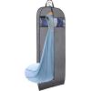 imageMISSLO 43quot Gusseted Travel Garment Bag with Accessories Zipper Pocket Breathable Suit Garment Cover for Shirts Dresses Coats BlackGray