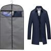 imageMISSLO 43quot Gusseted Travel Garment Bag with Accessories Zipper Pocket Breathable Suit Garment Cover for Shirts Dresses Coats BlackGray