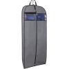 imageMISSLO 43quot Gusseted Travel Garment Bag with Accessories Zipper Pocket Breathable Suit Garment Cover for Shirts Dresses Coats BlackGray