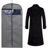 imageMISSLO 43quot Gusseted Travel Garment Bag with Accessories Zipper Pocket Breathable Suit Garment Cover for Shirts Dresses Coats BlackGray