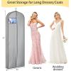 imageMISSLO 4quot Gusseted Garment Bags for Hanging Clothes 65quot Dress Bags for Gowns Long Waterproof Dress Cover for Closet Hanging Clothes Storage Bag 3 PacksGray