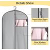 imageMISSLO 4quot Gusseted Garment Bags for Hanging Clothes 65quot Dress Bags for Gowns Long Waterproof Dress Cover for Closet Hanging Clothes Storage Bag 3 PacksGray