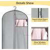 imageMISSLO 4quot Gusseted Garment Bags for Hanging Clothes 65quot Dress Bags for Gowns Long Waterproof Dress Cover for Closet Hanging Clothes Storage Bag 3 PacksGray