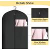 imageMISSLO 4quot Gusseted Garment Bags for Hanging Clothes 65quot Dress Bags for Gowns Long Waterproof Dress Cover for Closet Hanging Clothes Storage Bag 3 PacksBlack