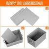 imageMISSLO 6 Pack Closet Storage Bins for Shelves with Label Holders Linen Closet Storage Basket for Organizing Clothes Organizers NonMetal Fabric Storage Bin Organizer Gray