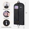 imageMISSLO 60quot Heavy Duty Long Garment Bags for Travel Monogrammed Dress Bag Waterproof Oxford Fabric Wedding Dress Cover for Gowns BlackBlack