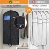 imageMISSLO 60quot Heavy Duty Long Garment Bags for Travel Monogrammed Dress Bag Waterproof Oxford Fabric Wedding Dress Cover for Gowns BlackBlack