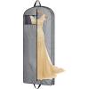 imageMISSLO 60quot Heavy Duty Long Garment Bags for Travel Monogrammed Dress Bag Waterproof Oxford Fabric Wedding Dress Cover for Gowns BlackGray